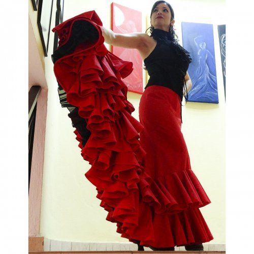Bata de Cola 4 Volantes Economical series - Flamencista