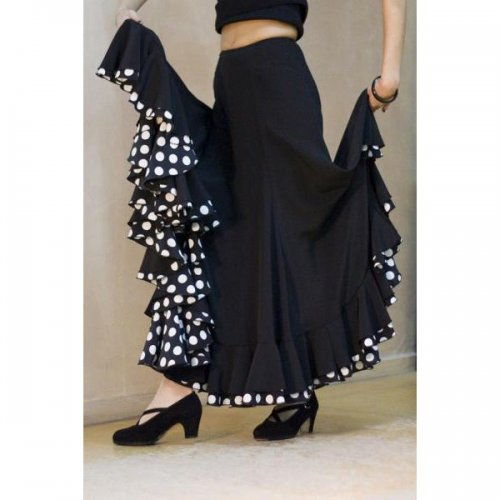 Falda flamenca feria - falda sevillanas beige 2023